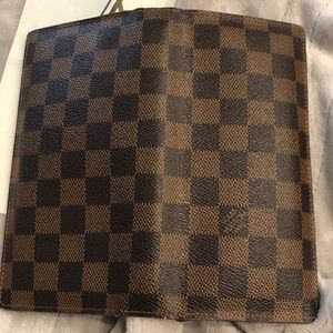 Authentic Louis Vuitton Louis Damier Ebene Canvas Brazza Wallet